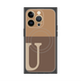 プレミアムパネル with MagSafe［ オリジナル - initial two tone - U brown ］