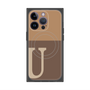プレミアムパネル with MagSafe［ オリジナル - initial two tone - U brown ］
