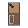 プレミアムパネル with MagSafe［ オリジナル - initial two tone - U brown ］