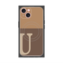プレミアムパネル with MagSafe［ オリジナル - initial two tone - U brown ］