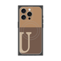 プレミアムパネル with MagSafe［ オリジナル - initial two tone - U brown ］