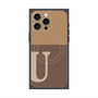 プレミアムパネル with MagSafe［ オリジナル - initial two tone - U brown ］