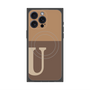 プレミアムパネル with MagSafe［ オリジナル - initial two tone - U brown ］
