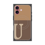 プレミアムパネル with MagSafe［ オリジナル - initial two tone - U brown ］
