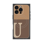 プレミアムパネル with MagSafe［ オリジナル - initial two tone - U brown ］