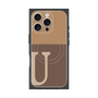 プレミアムパネル with MagSafe［ オリジナル - initial two tone - U brown ］