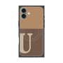 プレミアムパネル with MagSafe［ オリジナル - initial two tone - U brown ］