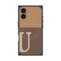 プレミアムパネル with MagSafe［ オリジナル - initial two tone - U brown ］