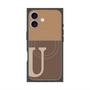 プレミアムパネル with MagSafe［ オリジナル - initial two tone - U brown ］