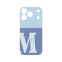 プレミアムパネル with MagSafe［ オリジナル - initial two tone - M blue ］