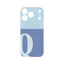 プレミアムパネル with MagSafe［ オリジナル - initial two tone - Q blue ］