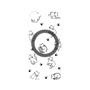 プレミアムパネル with MagSafe［ オリジナル - CASEPLAYネコ総柄 - black ］
