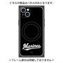 プレミアムパネル with MagSafe［ 千葉ロッテマリーンズ - ワードロゴ - ブラック ］