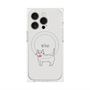 プレミアムパネル with MagSafe［ 蝶ネクタイねこ - White ］