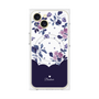 プレミアムパネル with MagSafe［ ツインドットフラワー - Navy ］
