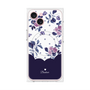 プレミアムパネル with MagSafe［ ツインドットフラワー - Navy ］