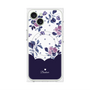 プレミアムパネル with MagSafe［ ツインドットフラワー - Navy ］
