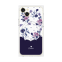 プレミアムパネル with MagSafe［ ツインドットフラワー - Navy ］