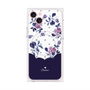 プレミアムパネル with MagSafe［ ツインドットフラワー - Navy ］