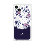プレミアムパネル with MagSafe［ ツインドットフラワー - Navy ］