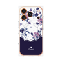 プレミアムパネル with MagSafe［ ツインドットフラワー - Navy ］