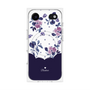 プレミアムパネル with MagSafe［ ツインドットフラワー - Navy ］
