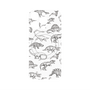 プレミアムパネル with MagSafe［ Dinosaurs No.2 - White ］