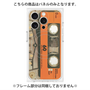 プレミアムパネル with MagSafe［ RETORO CASSETTE TAPE - Skeleton Orange ］