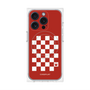 プレミアムパネル with MagSafe［ Racing checkered flag Red - レーシングチェッカーフラッグ レッド ］