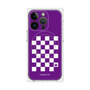 プレミアムパネル with MagSafe［ Racing checkered flag Purple - レーシングチェッカーフラッグ パープル ］