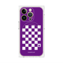 プレミアムパネル with MagSafe［ Racing checkered flag Purple - レーシングチェッカーフラッグ パープル ］