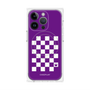 プレミアムパネル with MagSafe［ Racing checkered flag Purple - レーシングチェッカーフラッグ パープル ］