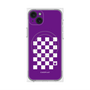 プレミアムパネル with MagSafe［ Racing checkered flag Purple - レーシングチェッカーフラッグ パープル ］
