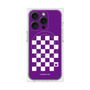 プレミアムパネル with MagSafe［ Racing checkered flag Purple - レーシングチェッカーフラッグ パープル ］