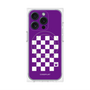 プレミアムパネル with MagSafe［ Racing checkered flag Purple - レーシングチェッカーフラッグ パープル ］