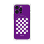 プレミアムパネル with MagSafe［ Racing checkered flag Purple - レーシングチェッカーフラッグ パープル ］