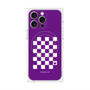 プレミアムパネル with MagSafe［ Racing checkered flag Purple - レーシングチェッカーフラッグ パープル ］