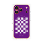 プレミアムパネル with MagSafe［ Racing checkered flag Purple - レーシングチェッカーフラッグ パープル ］