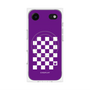 プレミアムパネル with MagSafe［ Racing checkered flag Purple - レーシングチェッカーフラッグ パープル ］