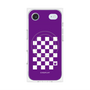 プレミアムパネル with MagSafe［ Racing checkered flag Purple - レーシングチェッカーフラッグ パープル ］