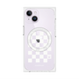 プレミアムパネル with MagSafe［ Racing checkered flag White - レーシングチェッカーフラッグ ホワイト ］