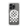 プレミアムパネル with MagSafe［ Racing checkered flag White - レーシングチェッカーフラッグ ホワイト ］