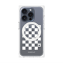 プレミアムパネル with MagSafe［ Racing checkered flag White - レーシングチェッカーフラッグ ホワイト ］