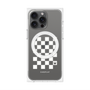プレミアムパネル with MagSafe［ Racing checkered flag White - レーシングチェッカーフラッグ ホワイト ］