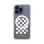 プレミアムパネル with MagSafe［ Racing checkered flag White - レーシングチェッカーフラッグ ホワイト ］