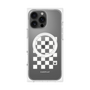 プレミアムパネル with MagSafe［ Racing checkered flag White - レーシングチェッカーフラッグ ホワイト ］