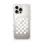 プレミアムパネル with MagSafe［ Racing checkered flag White - レーシングチェッカーフラッグ ホワイト ］