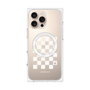 プレミアムパネル with MagSafe［ Racing checkered flag White - レーシングチェッカーフラッグ ホワイト ］
