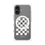 プレミアムパネル with MagSafe［ Racing checkered flag White - レーシングチェッカーフラッグ ホワイト ］