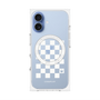 プレミアムパネル with MagSafe［ Racing checkered flag White - レーシングチェッカーフラッグ ホワイト ］
